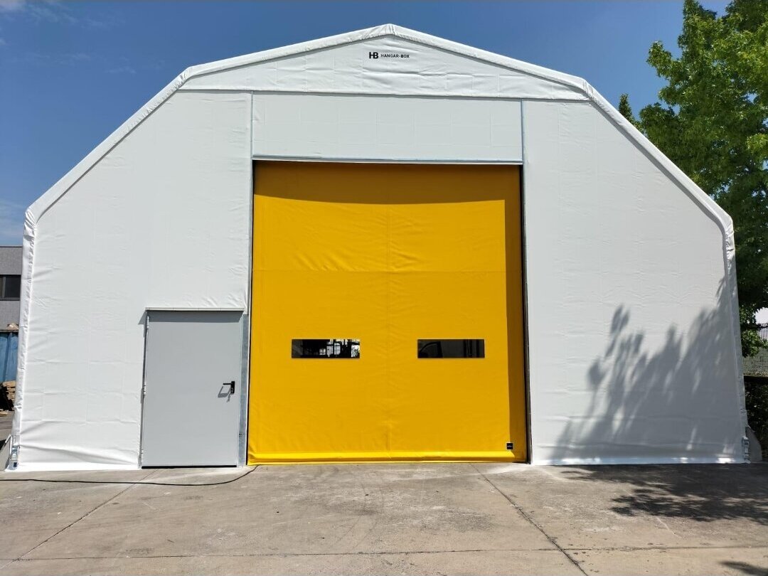 Capannone mobile Flexispace M con porta rapida