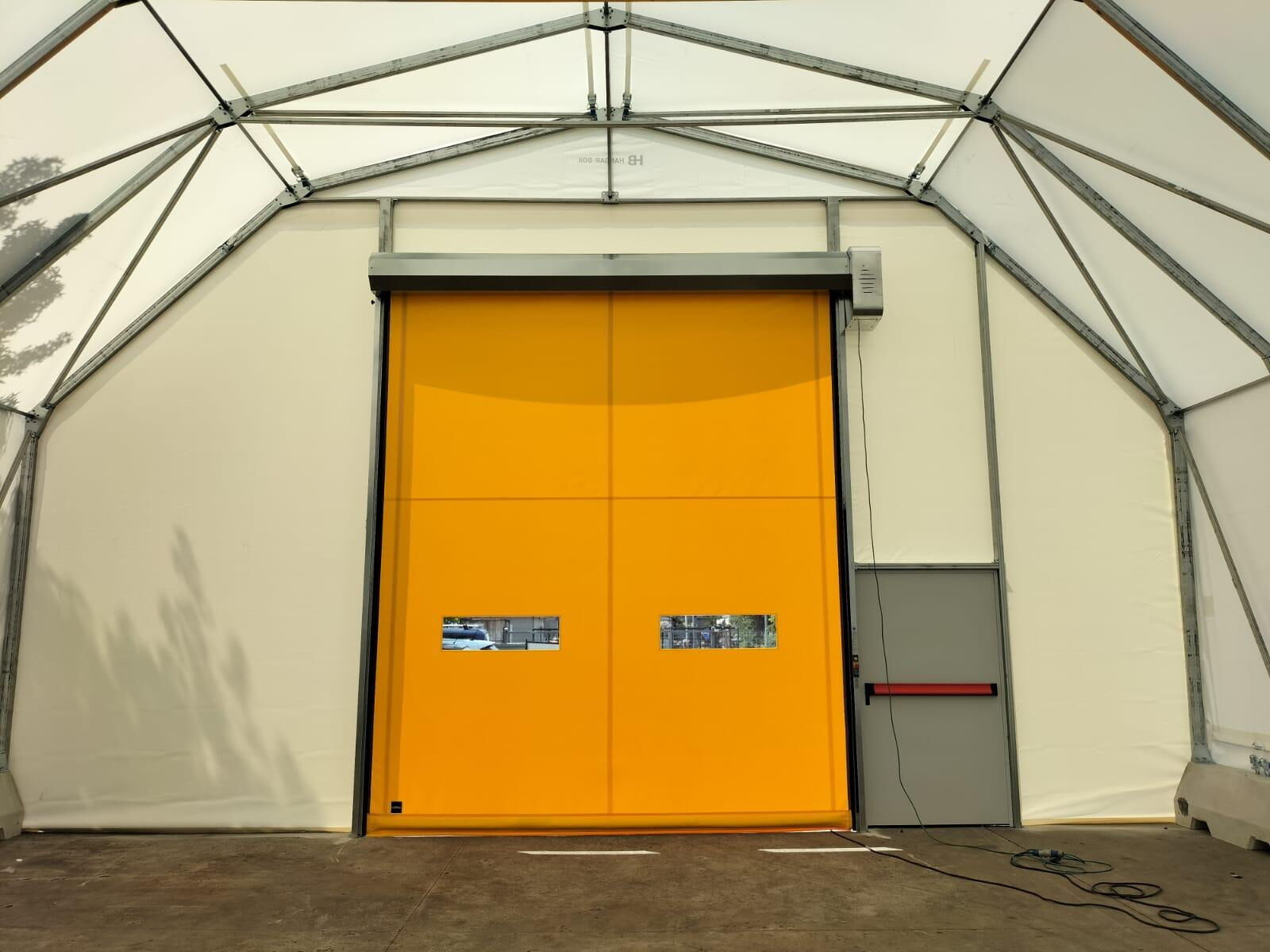Capannone mobile Flexispace XL con porta rapida